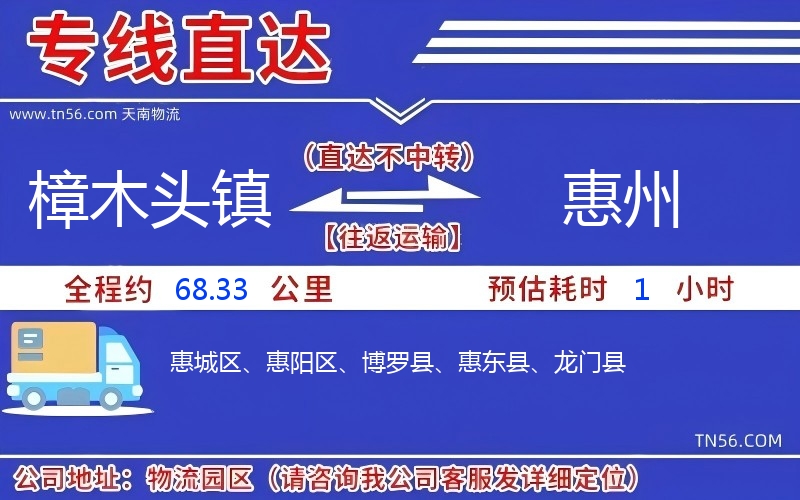 樟木頭鎮到惠州物流公司 樟木頭鎮到惠州物流公司