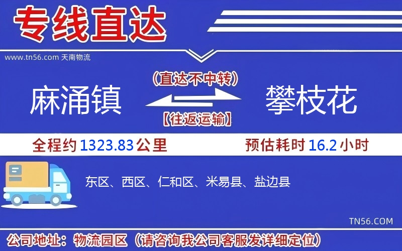 麻涌鎮(zhèn)到攀枝花物流公司