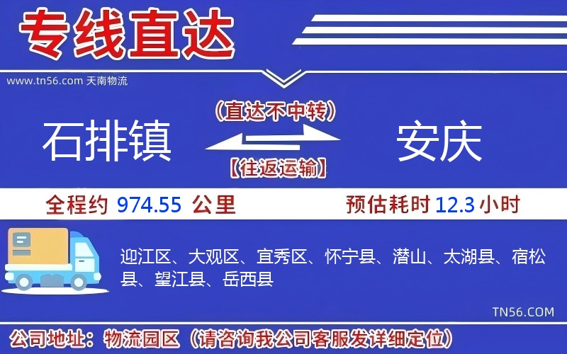石排鎮到安慶物流公司 石排鎮到安慶物流公司