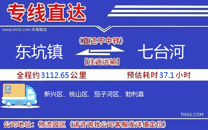 東坑鎮(zhèn)到七臺河物流公司 東坑鎮(zhèn)到七臺河物流公司