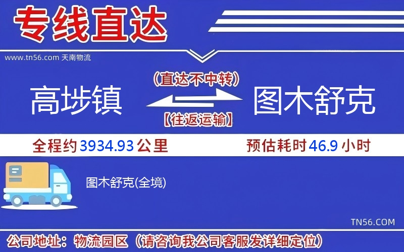 高埗鎮到圖木舒克物流公司 高埗鎮到圖木舒克物流公司