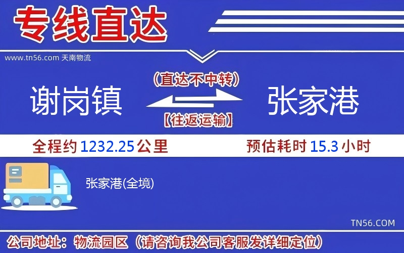謝崗鎮到張家港物流公司 謝崗鎮到張家港物流公司